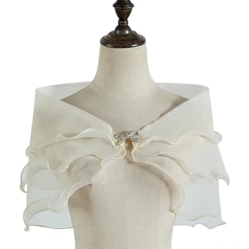 31BF Fashion Tulle Shawl Lace Shrug Shoulder Wrap Bridal Wedding Capelet Elegant Evening Dress Shawl Party Shawl for Banquet
31BF Fashion Tulle Shawl Lace Shrug Shoulder Wrap Bridal Wedding Capelet Elegant Evening Dress Shawl Party Shawl for Banquet