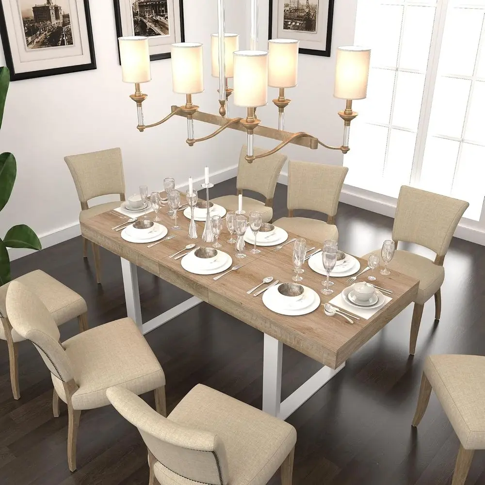 Expandable Dining Table, 63-78 Long for 6-10 People, Ideal for Home and Commercial Use
Expandable Dining Table, 63-78 Long for 6-10 People, Ideal for Home and Commercial Use