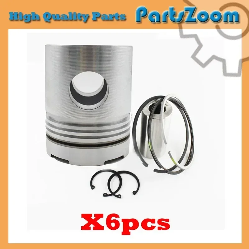 New 6 Sets STD Piston Kit With Ring 6620-31-2110 Fit For Cummins NH220 Engine 130MM
New 6 Sets STD Piston Kit With Ring 6620-31-2110 Fit For Cummins NH220 Engine 130MM