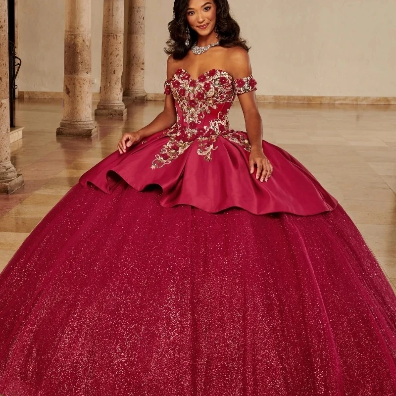 Red Shiny Quinceanera Dress Off The Shoulder Crystal Beads Ball Gown Lace Tull Corset Sweet 15 Vestidos De Quinceanera
Red Shiny Quinceanera Dress Off The Shoulder Crystal Beads Ball Gown Lace Tull Corset Sweet 15 Vestidos De Quinceanera