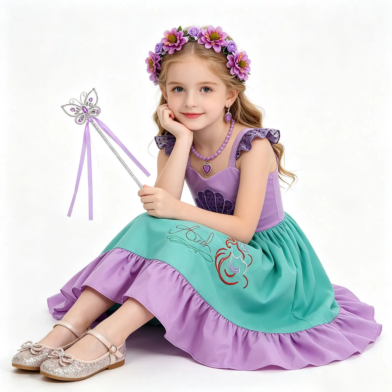 Carnival Cosplay Party Rapunzel Princess Christmas Inspired The Little Mermaid Ariel Princess Fancy Dress Costume for Baby Girls
Carnival Cosplay Party Rapunzel Princess Christmas Inspired The Little Mermaid Ariel Princess Fancy Dress Costume for Baby Girls