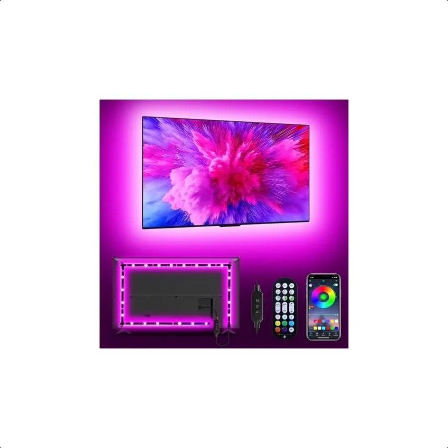 TV Led Lights Led Lights for Backlight for 3260 inch 9.8ft TV Light Strip RGB Color Changing Light with Remote Music Sync Bluet
TV Led Lights Led Lights for Backlight for 3260 inch 9.8ft TV Light Strip RGB Color Changing Light with Remote Music Sync Bluet