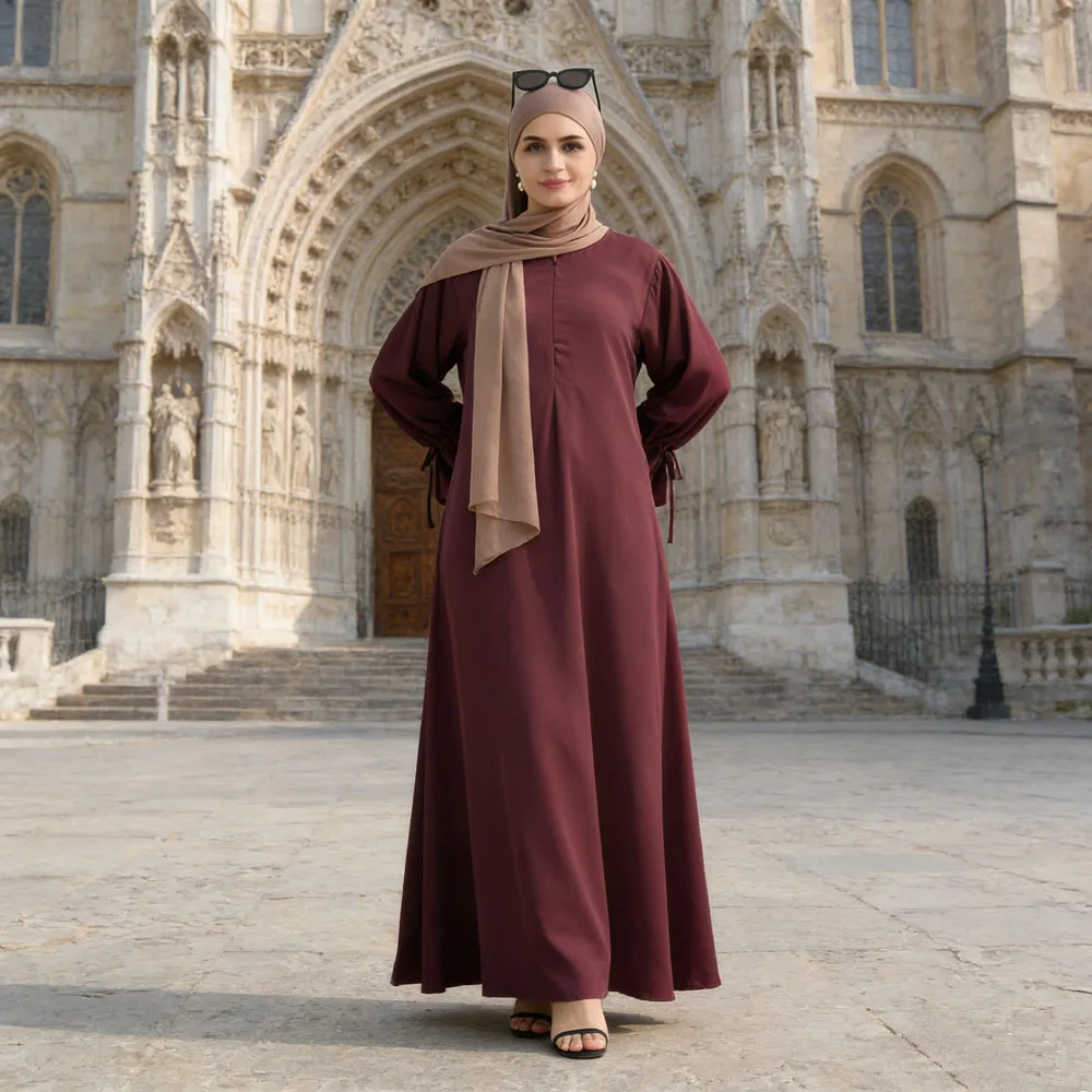 Muslim Dresses for Women Dubai Abaya Drawstring Horn Sleeve Long Maxi Dress Modest Loose Robe Kaftan Ramadan Femme Islam Clothes
Muslim Dresses for Women Dubai Abaya Drawstring Horn Sleeve Long Maxi Dress Modest Loose Robe Kaftan Ramadan Femme Islam Clothes