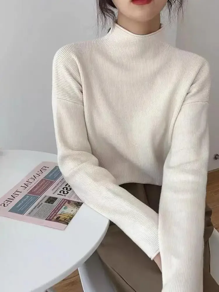 ZJAISS Solid Splicing Turtleneck Knitted Sweater Pullover Women Loose Long Sleeve Warm Pullovers 2025 Autumn Winter Sweaters
ZJAISS Solid Splicing Turtleneck Knitted Sweater Pullover Women Loose Long Sleeve Warm Pullovers 2025 Autumn Winter Sweaters