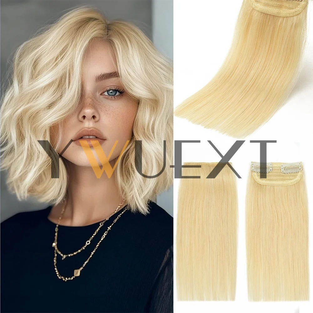 Blonde Mini Clip In One Piece Real Natural Human Hair Remy Hair Pad On Both Sides For Women Clips in Extensions 4''-12''
Blonde Mini Clip In One Piece Real Natural Human Hair Remy Hair Pad On Both Sides For Women Clips in Extensions 4''-12''