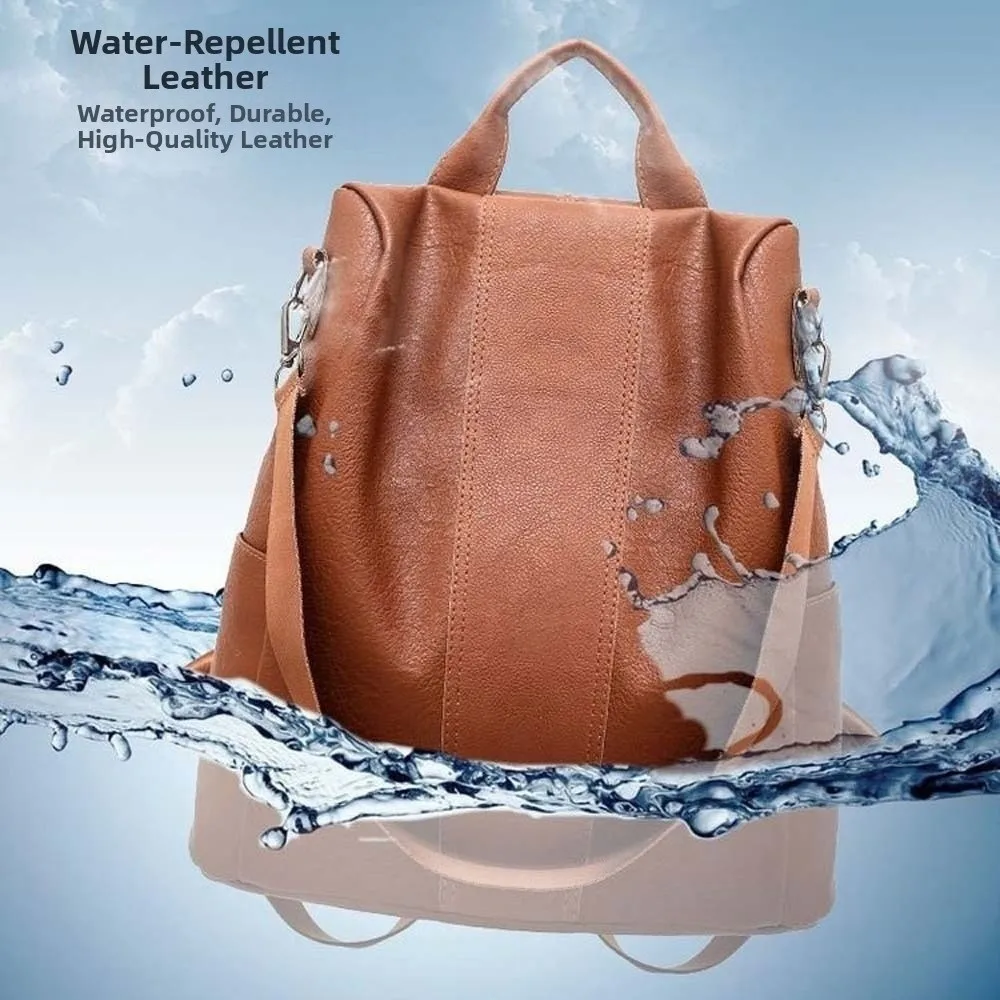Elegant Soft PU Backpack Multi Pocket Solid Color Large Capacity School Bag Korean Style Anti-splash Water Casual Mom Daypack
Elegant Soft PU Backpack Multi Pocket Solid Color Large Capacity School Bag Korean Style Anti-splash Water Casual Mom Daypack