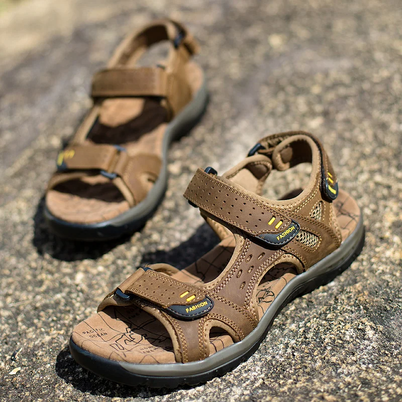 New Summer Genuine Leather Men Sandals Outdoor Leisure Beach Men Shoes Breathable Casual Shoes Men Soft Bottom Wading Sneakers
New Summer Genuine Leather Men Sandals Outdoor Leisure Beach Men Shoes Breathable Casual Shoes Men Soft Bottom Wading Sneakers