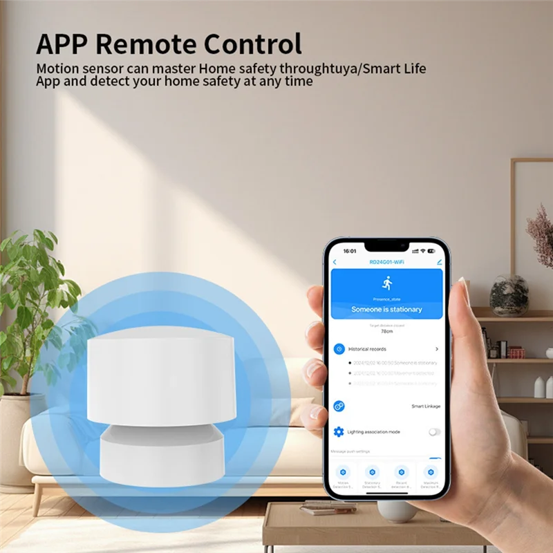 Датчик присутствия человека Tuya Zigbee, обнаружение дыхательного движения, беспроводное соединение, охранная сигнализация для умного дома
Датчик присутствия человека Tuya Zigbee, обнаружение дыхательного движения, беспроводное соединение, охранная сигнализация для умного дома