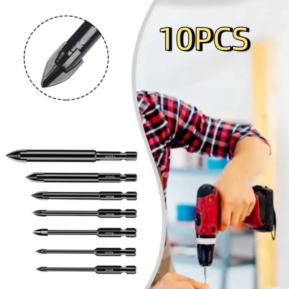 10pcs/set Multipurpose 3-12mm Drill Bits Set Professional High Speed Tile Drill Bit Precision Cross Drill Bit Glass Drilling
10pcs/set Multipurpose 3-12mm Drill Bits Set Professional High Speed Tile Drill Bit Precision Cross Drill Bit Glass Drilling