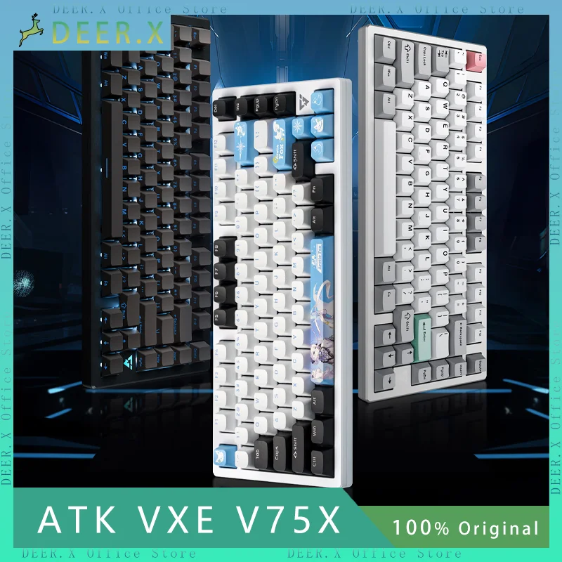 Atk Vxe V75x Mechanical Keyboard 3-Mode 2.4g Wireless Bluetooth 80 Key Rgb Hot Plug Aluminium Alloy Customized Game Keyboard
Atk Vxe V75x Mechanical Keyboard 3-Mode 2.4g Wireless Bluetooth 80 Key Rgb Hot Plug Aluminium Alloy Customized Game Keyboard