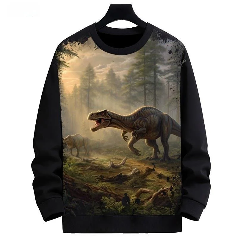New Dinosaur Pattern round Neck Sweatshirt Digital Printing Men's Fashionable Outerwear Comfortable Polyester Fiber Hoodie
New Dinosaur Pattern round Neck Sweatshirt Digital Printing Men's Fashionable Outerwear Comfortable Polyester Fiber Hoodie