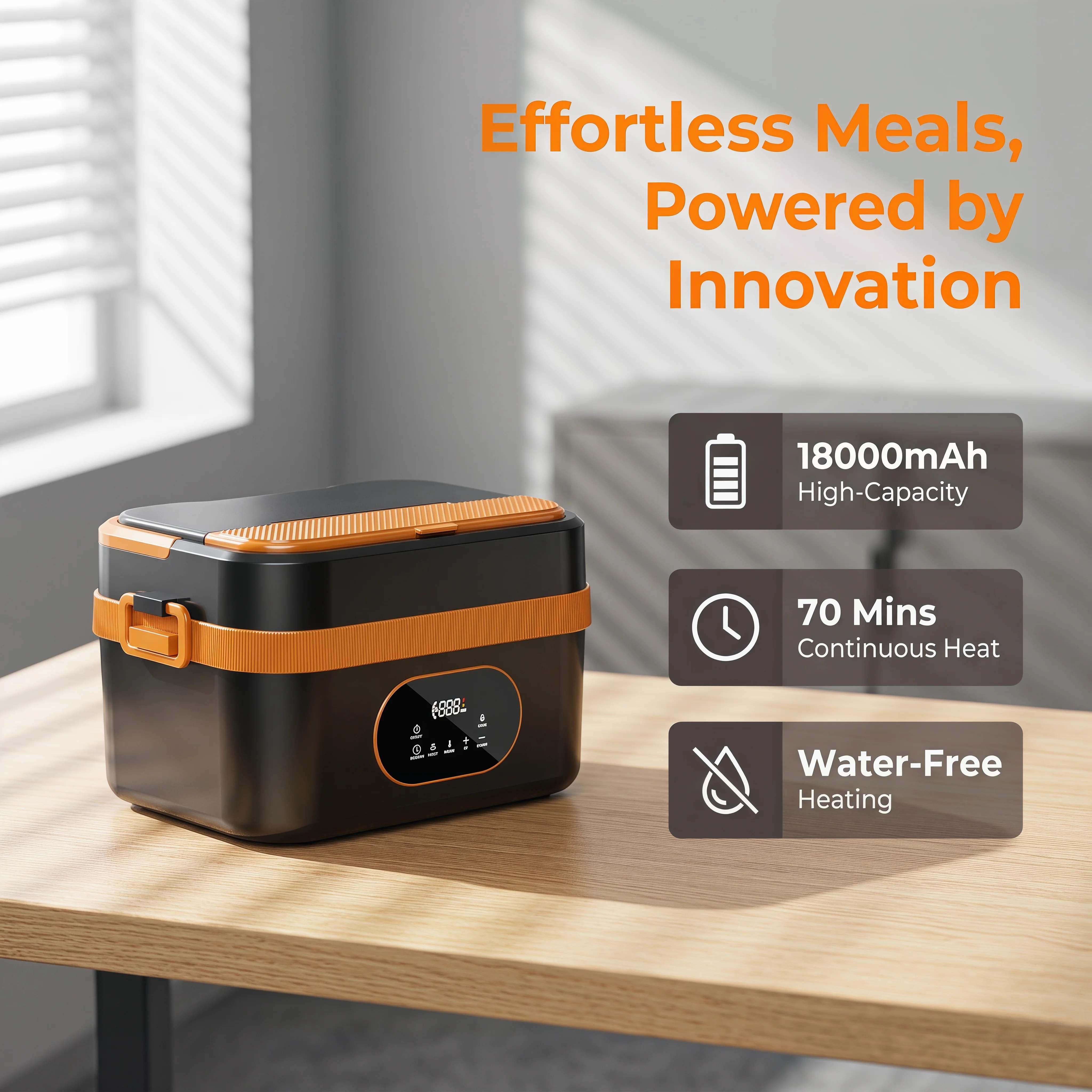 Wireless Electric Hot Meal Box Built-in Battery 18000mAh Portable Heating Meal Box Inner Liner 1500ML Fast Heating
Wireless Electric Hot Meal Box Built-in Battery 18000mAh Portable Heating Meal Box Inner Liner 1500ML Fast Heating