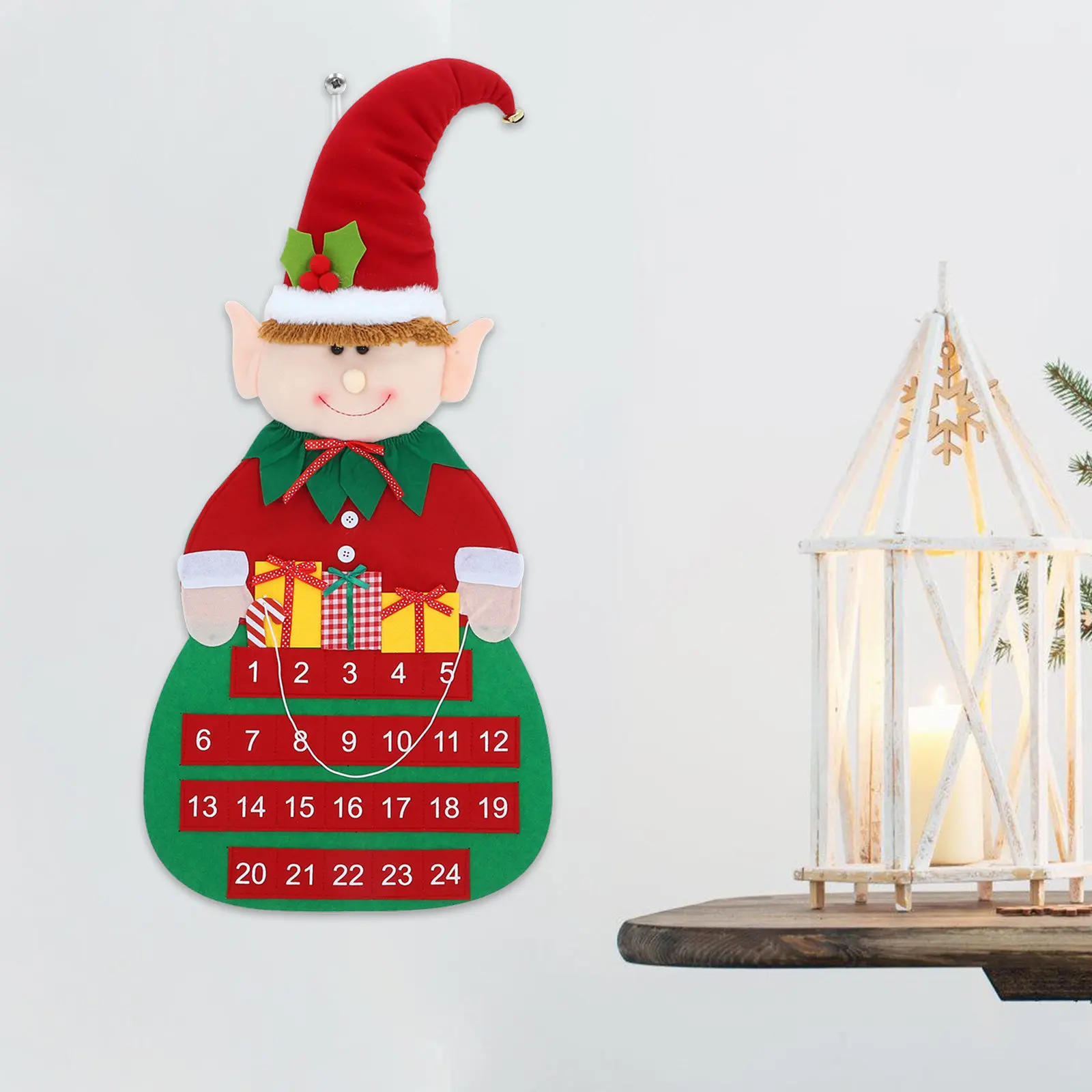 Felt Christmas Countdown Calendar Classic Elf Design Wall Hanging Advent Decoration Door Calendar Pendant Festive Holiday
Felt Christmas Countdown Calendar Classic Elf Design Wall Hanging Advent Decoration Door Calendar Pendant Festive Holiday