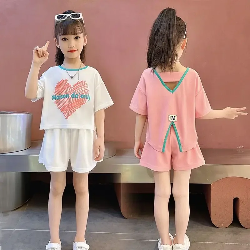 2024 Girls Summer Clothing Set Love Printed Casual Comfortable Girl Kids 2pieces Sets Tees+shorts,childlren Clothes Sets
2024 Girls Summer Clothing Set Love Printed Casual Comfortable Girl Kids 2pieces Sets Tees+shorts,childlren Clothes Sets