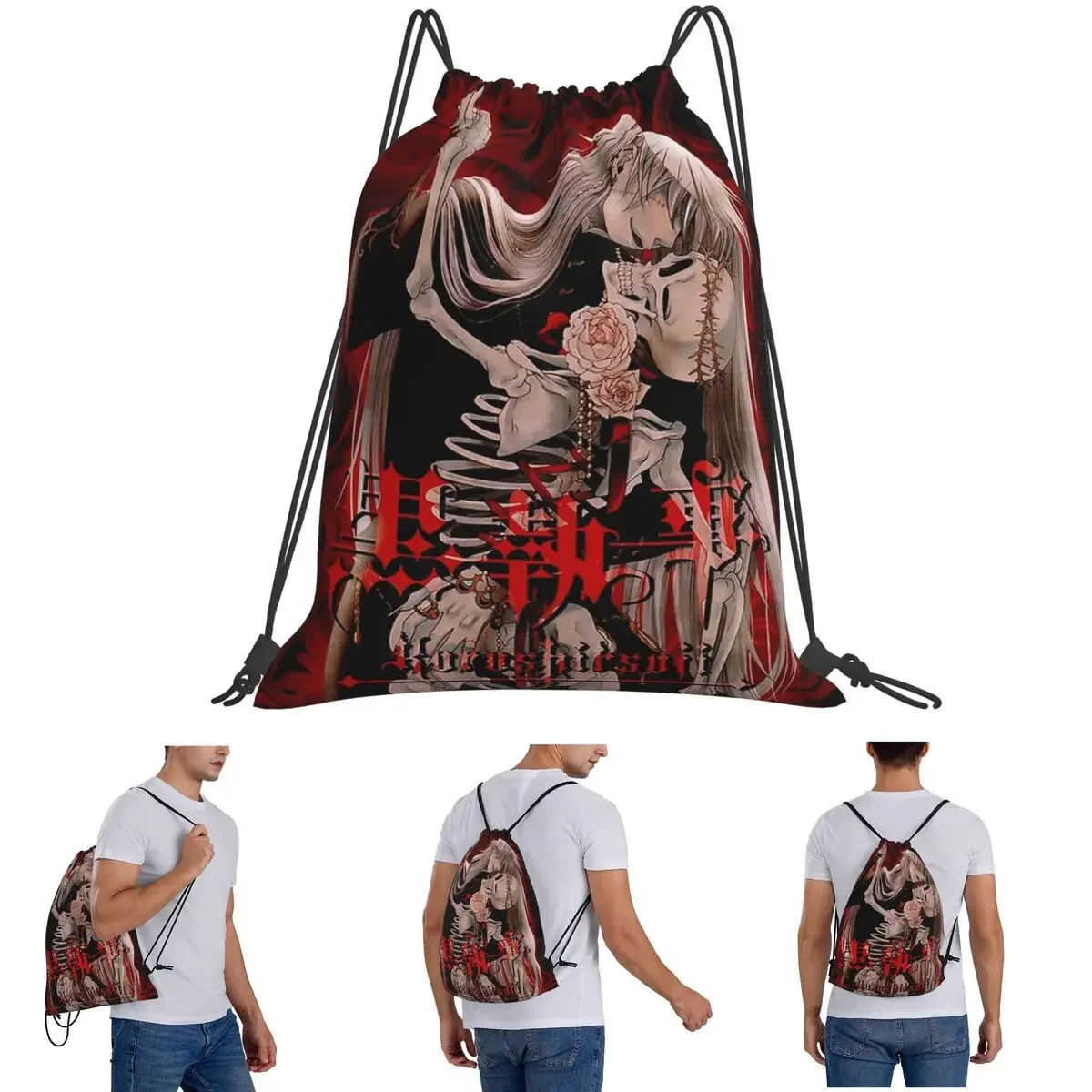 Рюкзаки Undertaker Black Butler, повседневные портативные сумки на шнурке, спортивная сумка, сумки для книг для студентов-путешествий
Рюкзаки Undertaker Black Butler, повседневные портативные сумки на шнурке, спортивная сумка, сумки для книг для студентов-путешествий