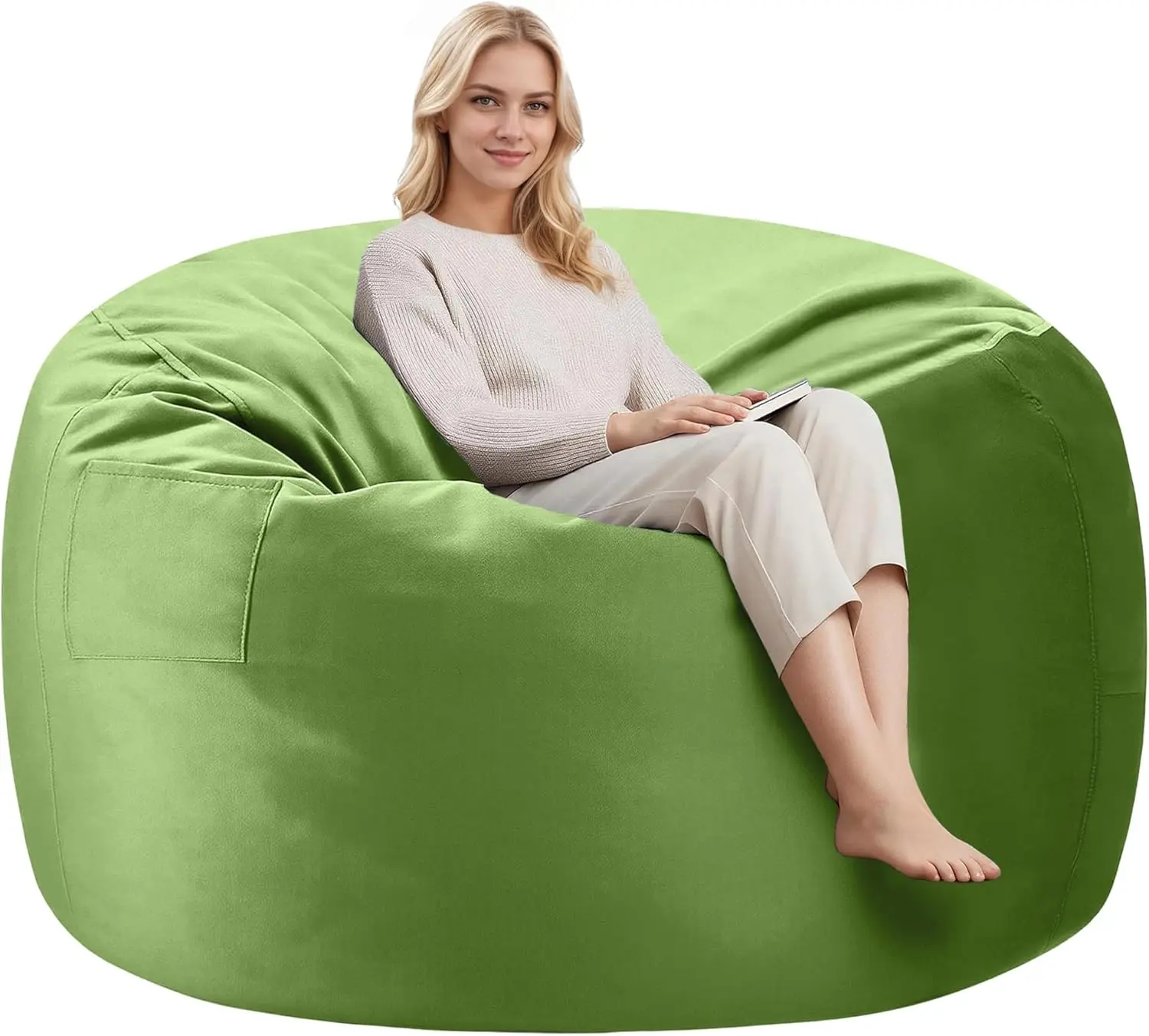 3FT Grass Green Bean Bag Chair Machine Washable Cover Memory Foam Filled Comfy Sofa for Gaming Room Living Room Bedroom Adults
3FT Grass Green Bean Bag Chair Machine Washable Cover Memory Foam Filled Comfy Sofa for Gaming Room Living Room Bedroom Adults