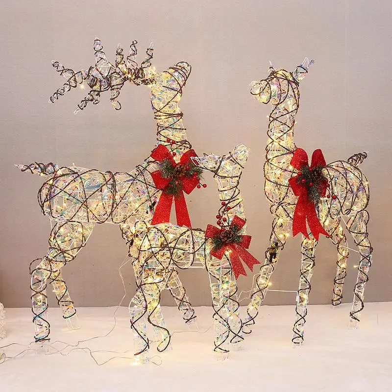 Новые рождественские товары с огнями, светящимися, разноцветными блестками, ротанг, наборы из трех лося, украшения, праздничный крупномасштабный набор реквизитов.
Новые рождественские товары с огнями, светящимися, разноцветными блестками, ротанг, наборы из трех лося, украшения, праздничный крупномасштабный набор реквизитов.