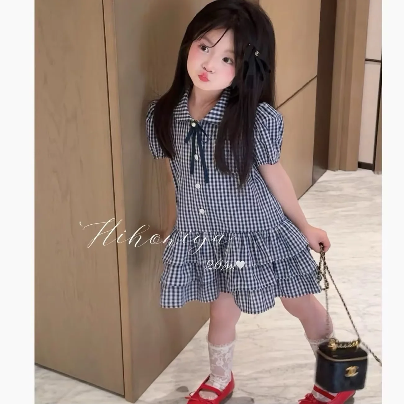 Girls Summer New Plaid Bubble Sleeve French Style Dress Children's Cotton Dress Girls Skirt 2 3 5 7 9 Y
Girls Summer New Plaid Bubble Sleeve French Style Dress Children's Cotton Dress Girls Skirt 2 3 5 7 9 Y
