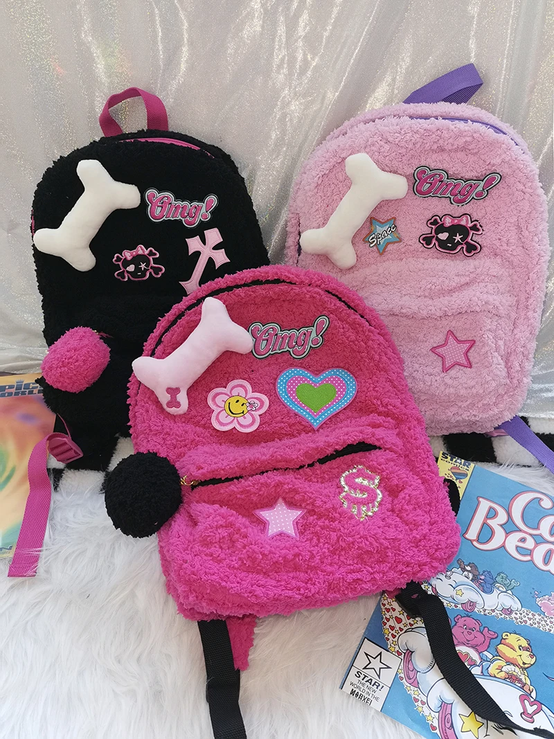Mudappo Decorative Harajuku Y2K Spicy Girl Cute Girl Plush Double Shoulder Bag Unisex Sweet Cool Style Daily Use Zipper Closure
Mudappo Decorative Harajuku Y2K Spicy Girl Cute Girl Plush Double Shoulder Bag Unisex Sweet Cool Style Daily Use Zipper Closure