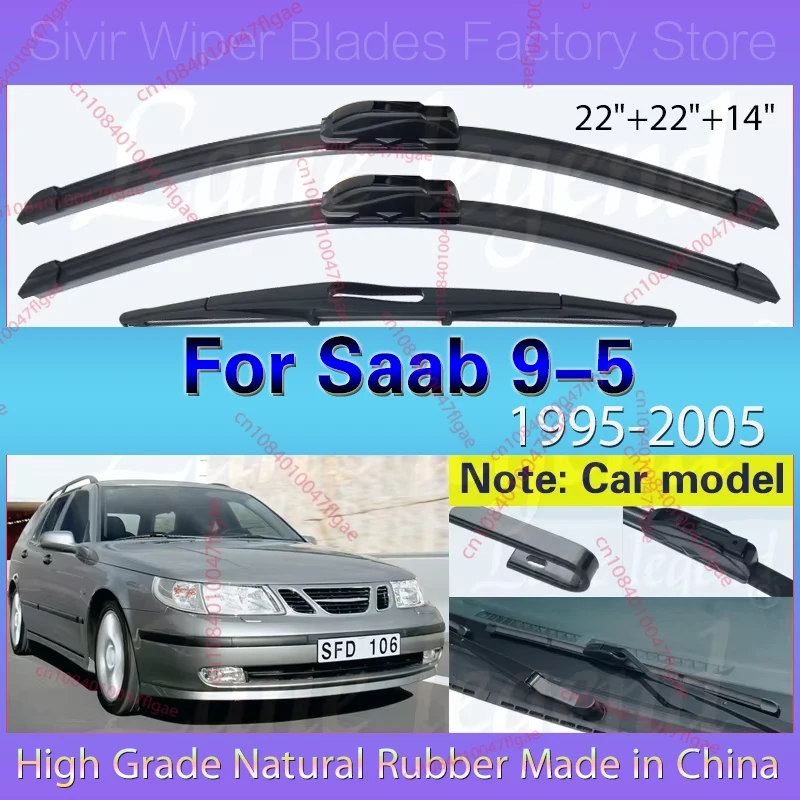 For Saab 9-5 9.5 Estate 1999-2005 2004 2003 Car Front Rear Wiper Blades Soft Rubber Windscreen Wipers Auto Windshield 22"22"14"
For Saab 9-5 9.5 Estate 1999-2005 2004 2003 Car Front Rear Wiper Blades Soft Rubber Windscreen Wipers Auto Windshield 22"22"14"