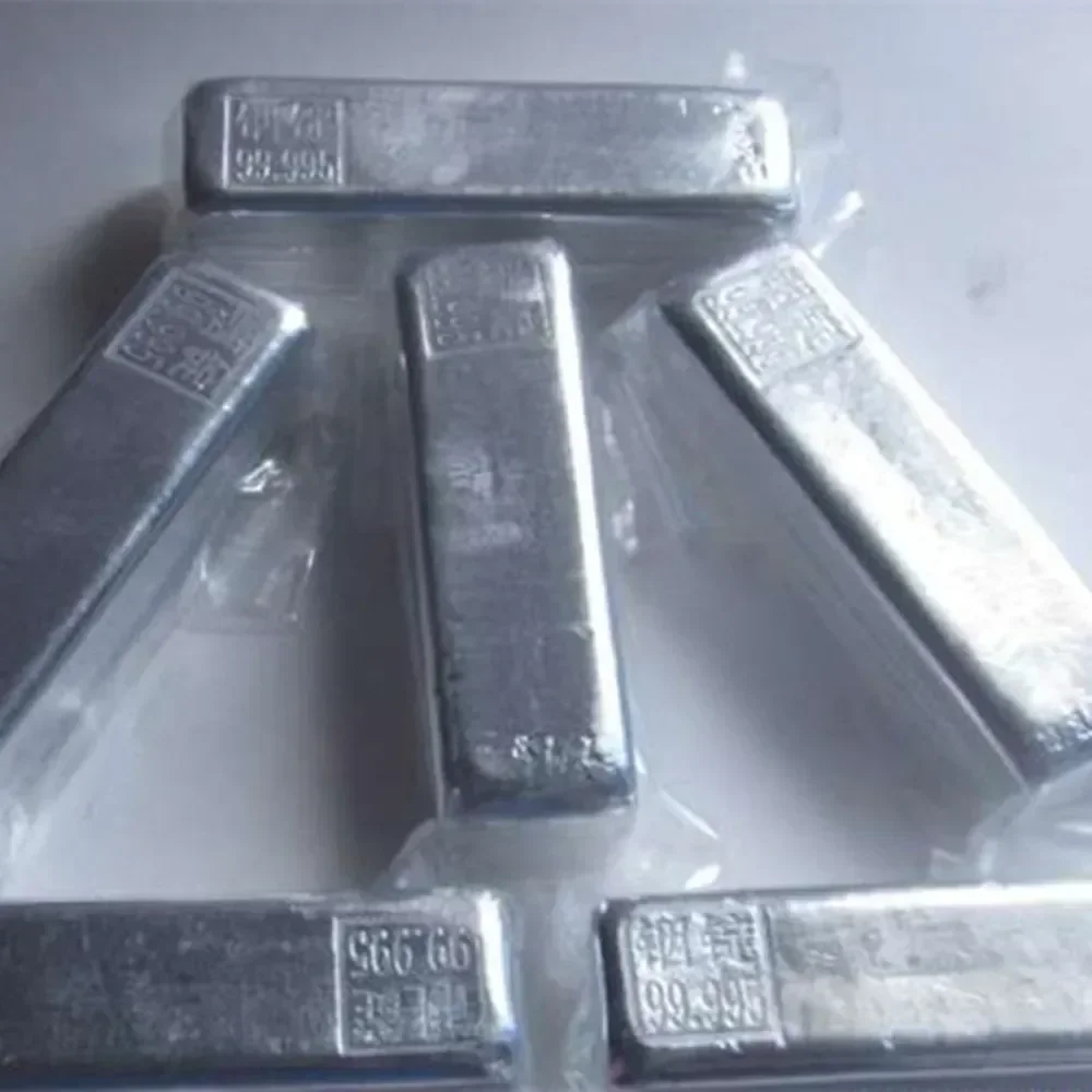 High Purity Indium Metal Ingot Lumps 99.995% Pure for Electronic Market Electronic Grade Indium Metal
High Purity Indium Metal Ingot Lumps 99.995% Pure for Electronic Market Electronic Grade Indium Metal