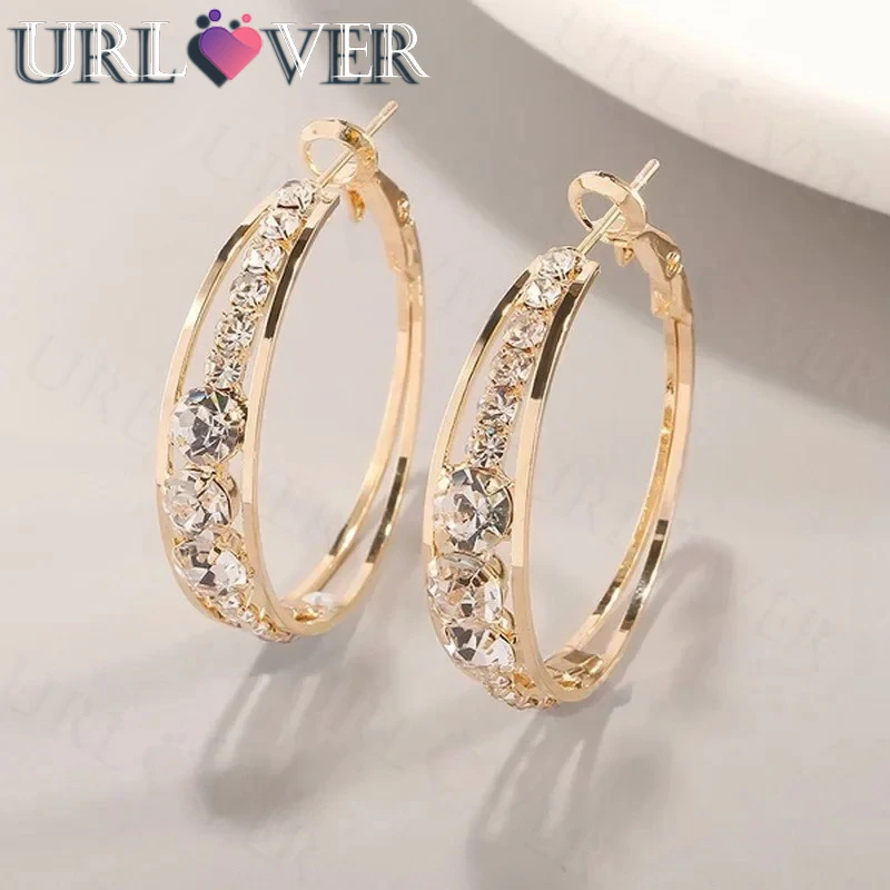 Circle Crystal Hoop Drop Earring Gold 925 Sterling Silver Geometric Hanging Dangle Earrings For Women Female New Fashion Jewelry
Circle Crystal Hoop Drop Earring Gold 925 Sterling Silver Geometric Hanging Dangle Earrings For Women Female New Fashion Jewelry