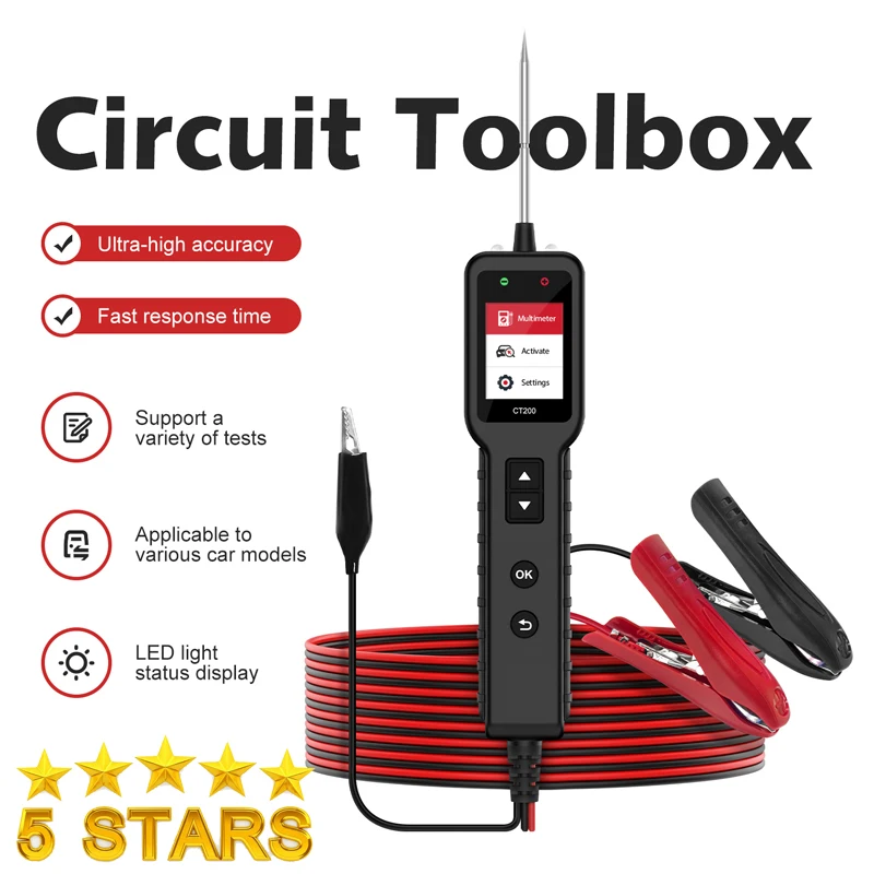 OBDResource Automotive Electric Circuit Tester 0-80V Power Circuit Probe Tester Overload Protection Vehicle Diagnostic Tools
OBDResource Automotive Electric Circuit Tester 0-80V Power Circuit Probe Tester Overload Protection Vehicle Diagnostic Tools