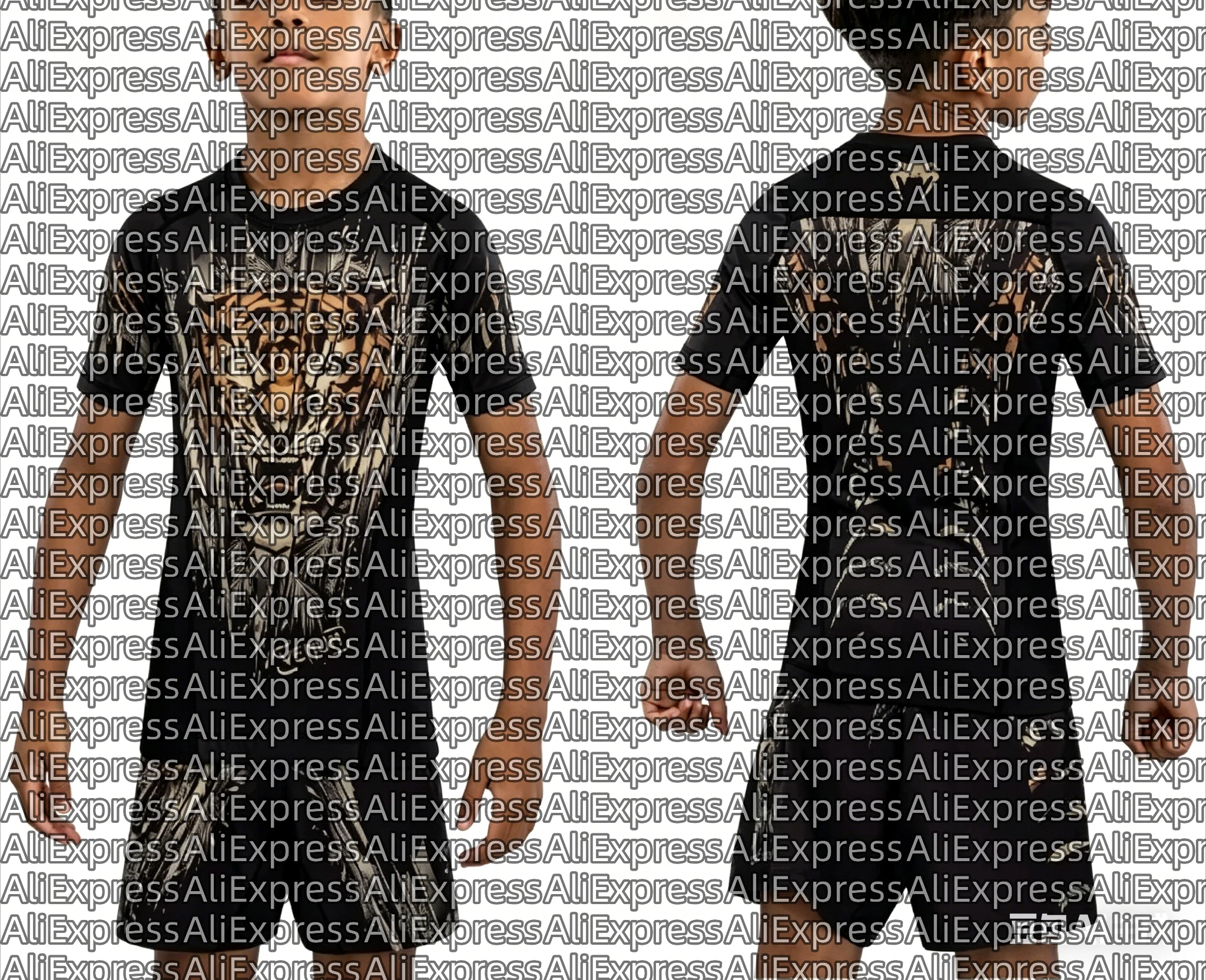 Adult and Children's Super Cool Tiger Pattern Training Boxing Combat Set, Quick Drying Sports Short Sleeved Shorts Two-piece Set
Adult and Children's Super Cool Tiger Pattern Training Boxing Combat Set, Quick Drying Sports Short Sleeved Shorts Two-piece Set