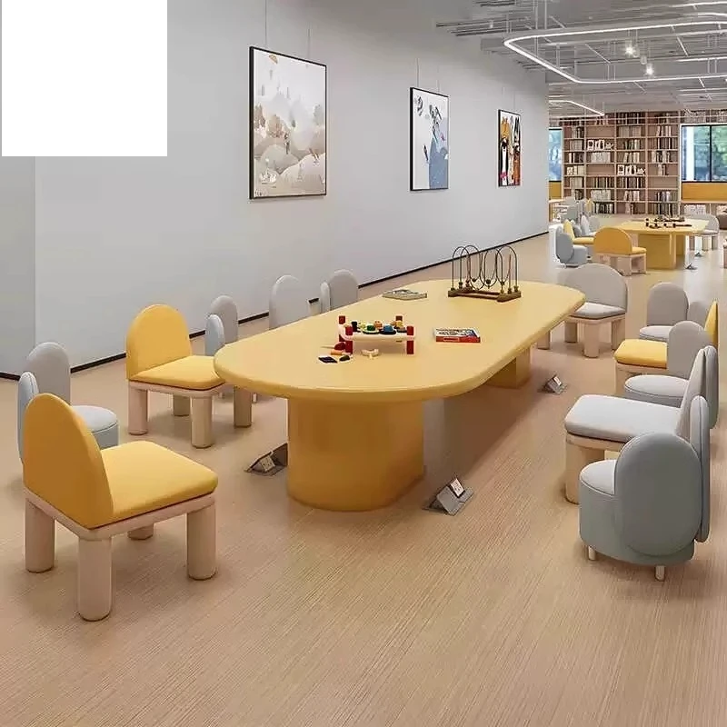 Sales office Children's table and chair combination Kindergarten learning handmade table
Sales office Children's table and chair combination Kindergarten learning handmade table