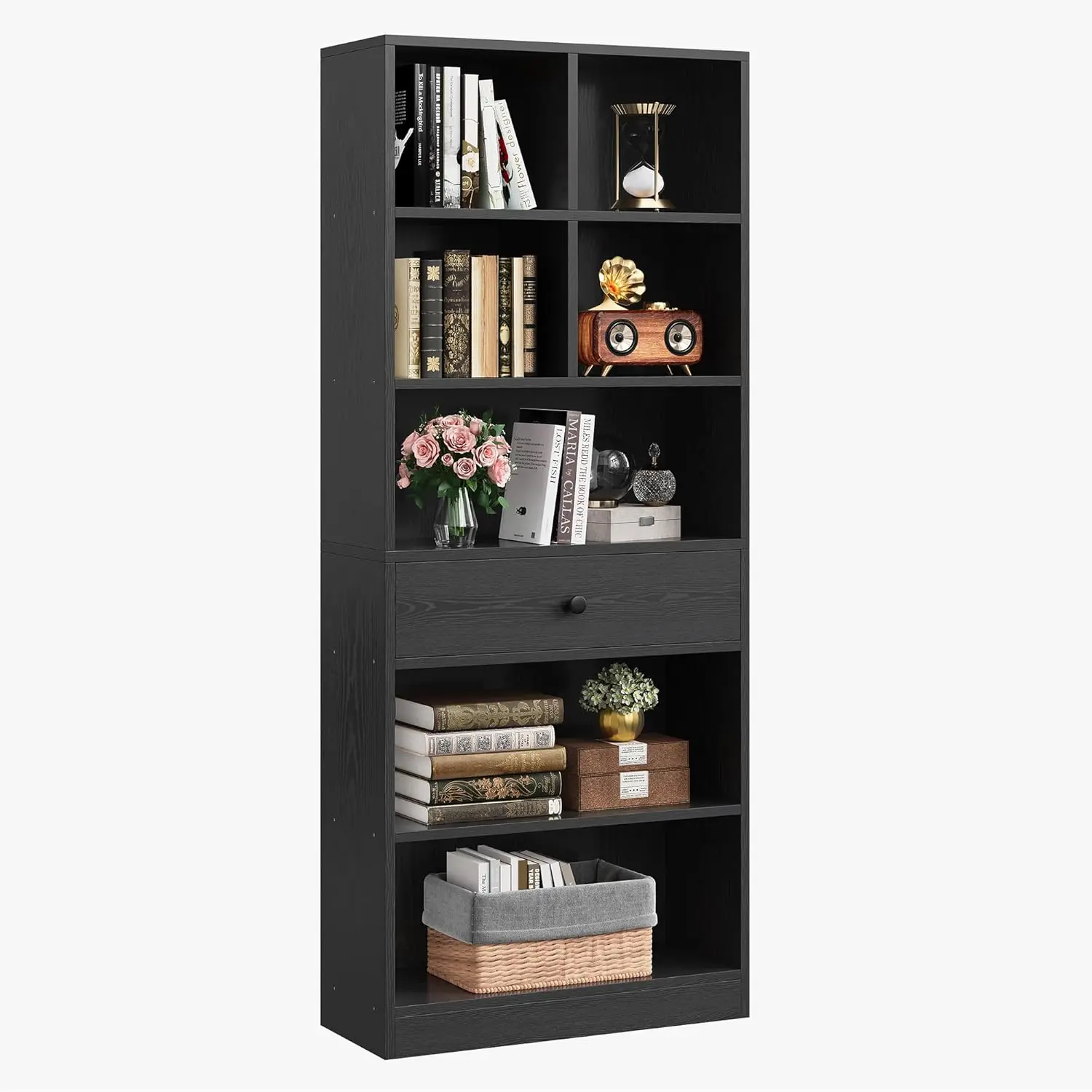Bookcase and Bookshelves, 70" Tall Bookshelf Floor Standing 6 Tiers Display Storage Shelves, Book Shelf with Drawers
Bookcase and Bookshelves, 70" Tall Bookshelf Floor Standing 6 Tiers Display Storage Shelves, Book Shelf with Drawers