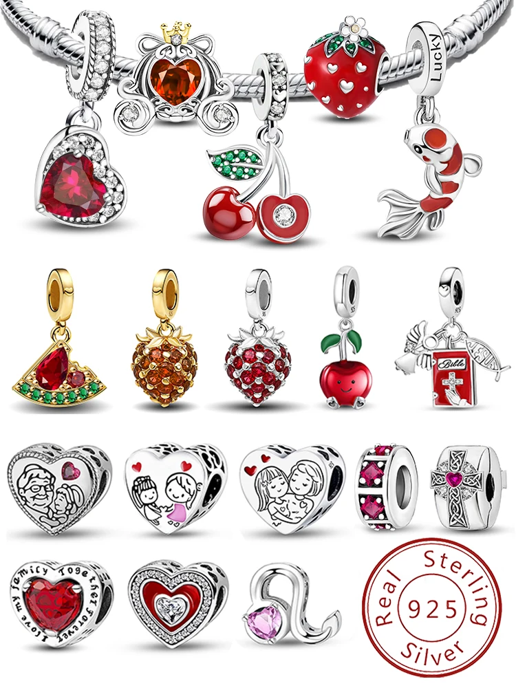 Бусина-шарм из серебра 925 пробы в виде рыбки кои, серия Cherry Red, подходит для оригинальных браслетов, высококачественные украшения для женщин, DIY-аксессуары.
Бусина-шарм из серебра 925 пробы в виде рыбки кои, серия Cherry Red, подходит для оригинальных браслетов, высококачественные украшения для женщин, DIY-аксессуары.