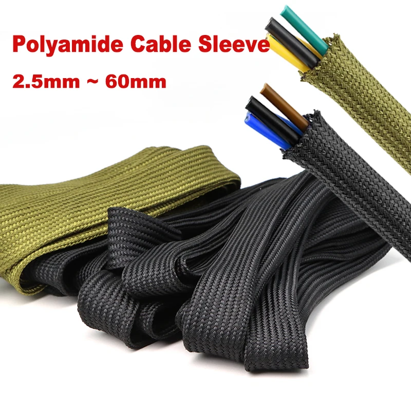 5/10M Polyamide Cable Sleeve 2.5mm ~ 60mm Super Soft Tight High Density Braided Insulated Wire Protect Sheath Black Army Green
5/10M Polyamide Cable Sleeve 2.5mm ~ 60mm Super Soft Tight High Density Braided Insulated Wire Protect Sheath Black Army Green