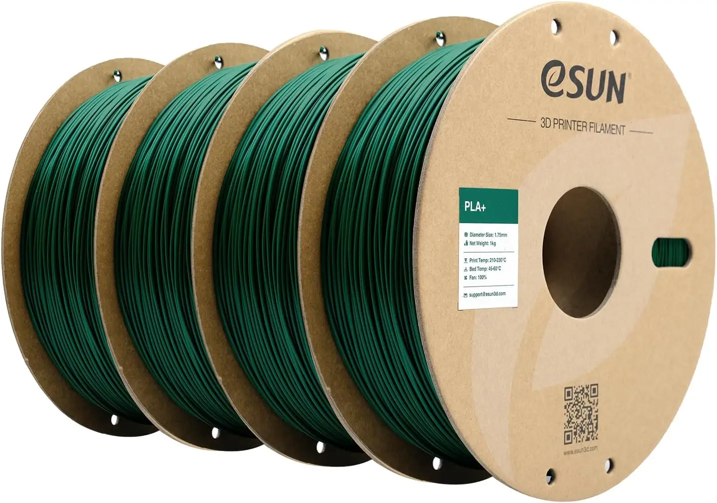 PLA+ Filament 1.75mm 4 Spools Pine Green, High Speed Printing, Dimensional Accuracy +/-0.03mm
PLA+ Filament 1.75mm 4 Spools Pine Green, High Speed Printing, Dimensional Accuracy +/-0.03mm