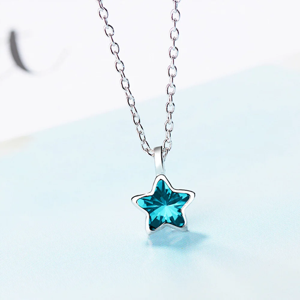 925 Sterling Silver Blue Star Crystals Pendants Necklaces For Women Wedding Luxury Jewelry Wholesale Accessories Money 925
925 Sterling Silver Blue Star Crystals Pendants Necklaces For Women Wedding Luxury Jewelry Wholesale Accessories Money 925