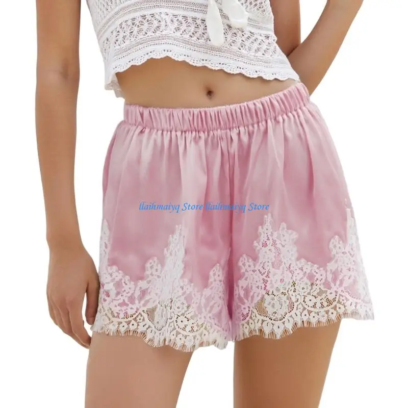 573B Womens Stylish Lace Trim Wide Leg Casual Satins Shorts Low Waist Comfort Knickers
573B Womens Stylish Lace Trim Wide Leg Casual Satins Shorts Low Waist Comfort Knickers