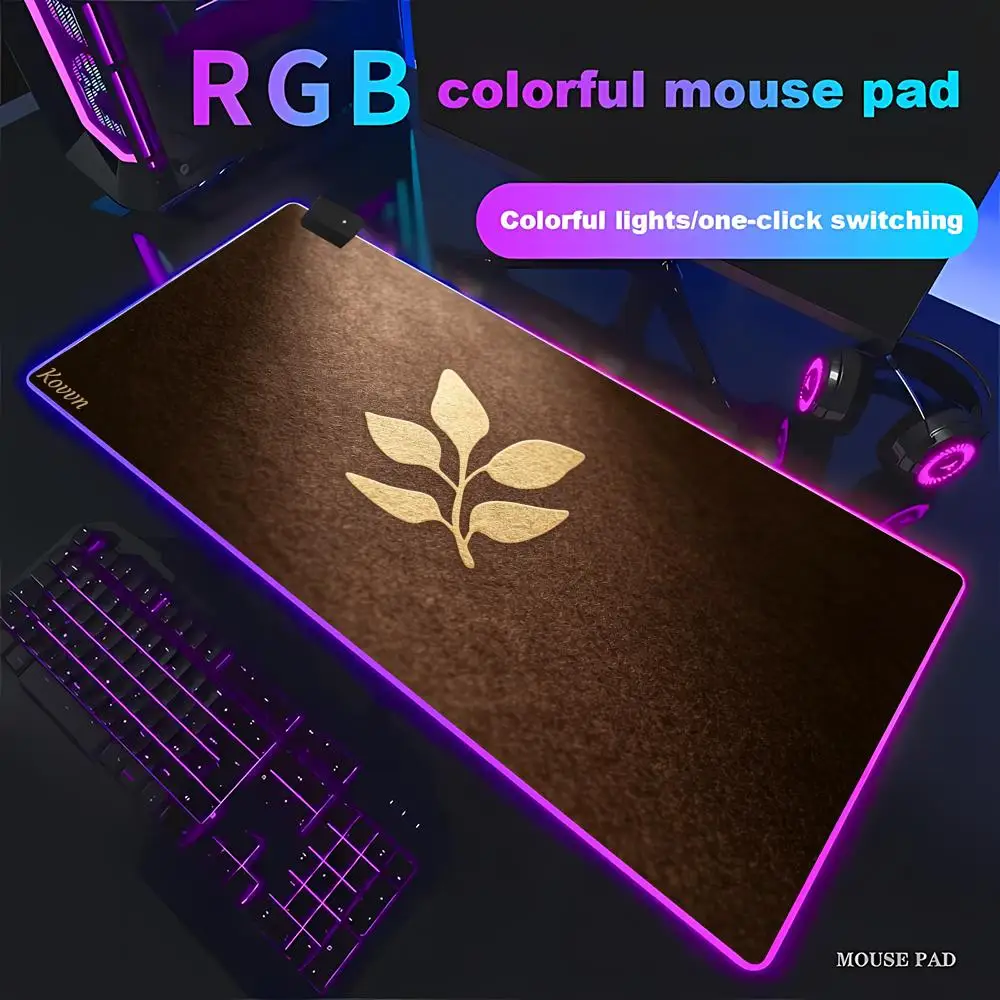 HYBXAXC Minimalist Gold Leaf Large Mouse Pad Rubber Desk Pad for Office Home RGB Pad Gamer LED PC Non-slip Mat for Office Home
HYBXAXC Minimalist Gold Leaf Large Mouse Pad Rubber Desk Pad for Office Home RGB Pad Gamer LED PC Non-slip Mat for Office Home
