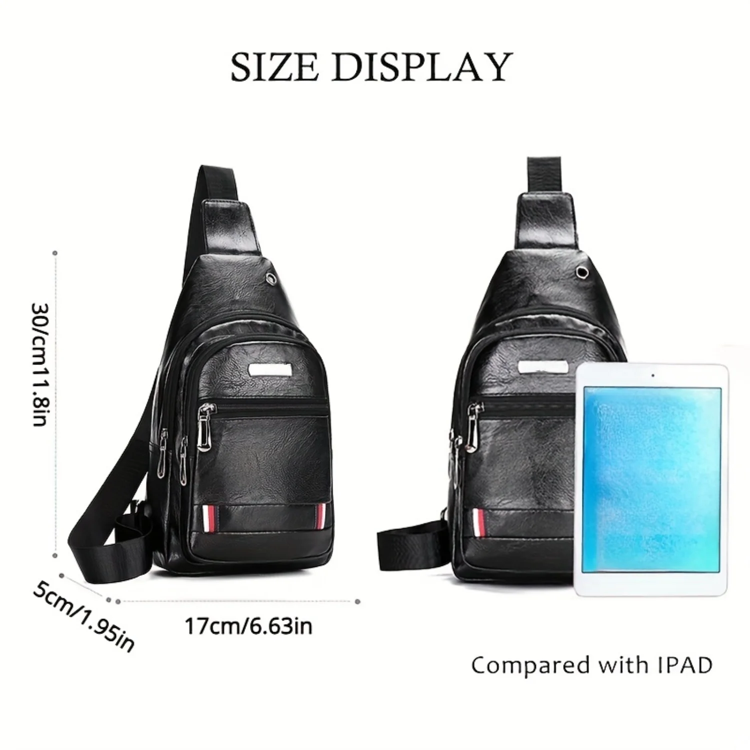 Men's PU Leather Crossbody Chest Bag, Multi Functional & Waterproof Large Capacity
Men's PU Leather Crossbody Chest Bag, Multi Functional & Waterproof Large Capacity