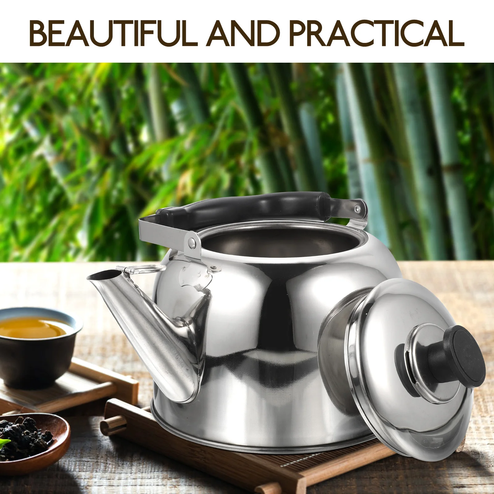 Kettle Stovetop Stainless Steel Teapot Fine Craftsmanship Simple Generous Shape Wide Use Brewing
Kettle Stovetop Stainless Steel Teapot Fine Craftsmanship Simple Generous Shape Wide Use Brewing