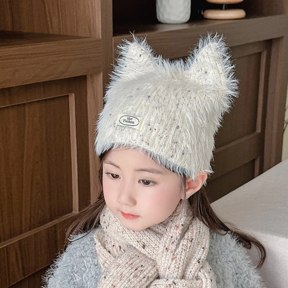 Korean Cat Ears Pullover Cap Fluffy Keep Warm Knit Hat Solid Color Ear Protection Bonnet Girl
Korean Cat Ears Pullover Cap Fluffy Keep Warm Knit Hat Solid Color Ear Protection Bonnet Girl