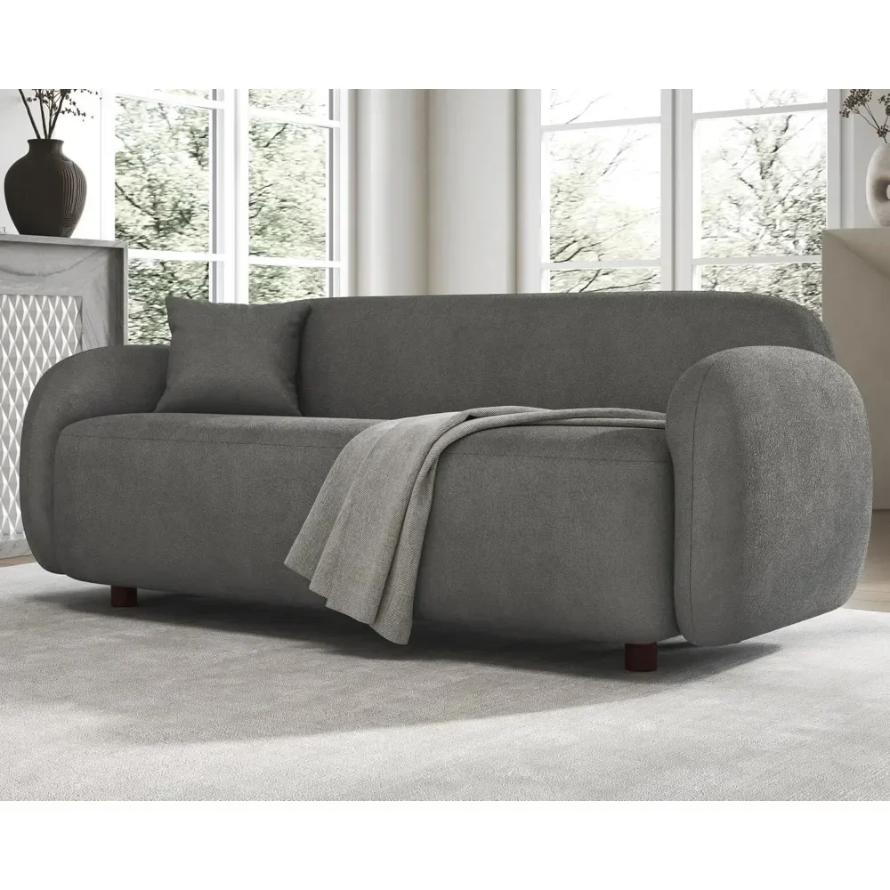 3 Seater Sofa, Modern Couch with Soft Boucle Upholstered, Cloud Sofa Couch for Living Room Home Office Sherpa Grey Curved Couch
3 Seater Sofa, Modern Couch with Soft Boucle Upholstered, Cloud Sofa Couch for Living Room Home Office Sherpa Grey Curved Couch