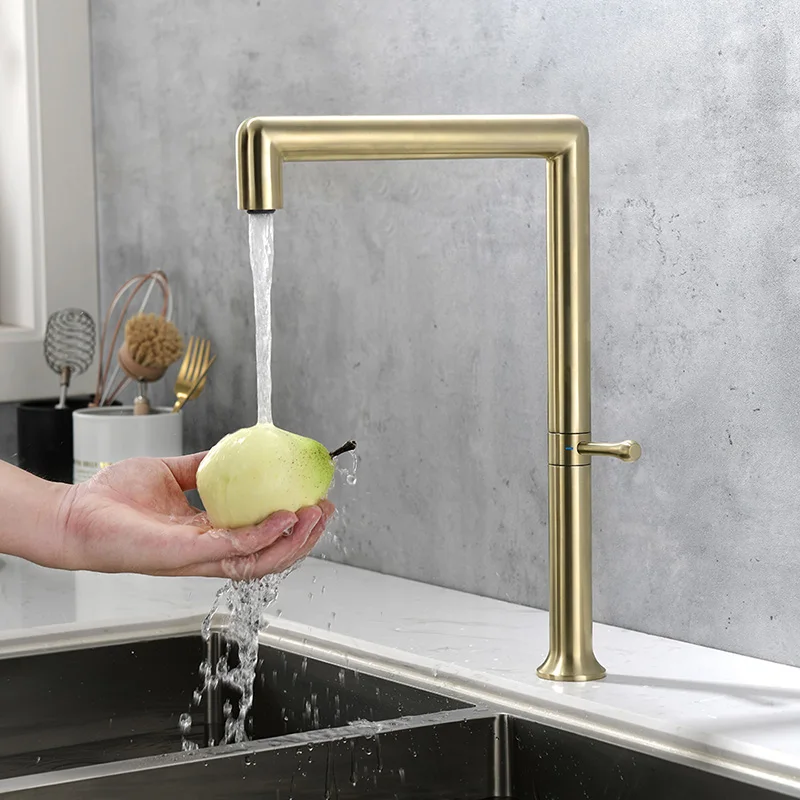 Brushed Gold Kitchen Sink Faucet Deck Mount Rotatable Water Mixer Tap Stainless Steel Brushed Kitchen Faucet
Brushed Gold Kitchen Sink Faucet Deck Mount Rotatable Water Mixer Tap Stainless Steel Brushed Kitchen Faucet