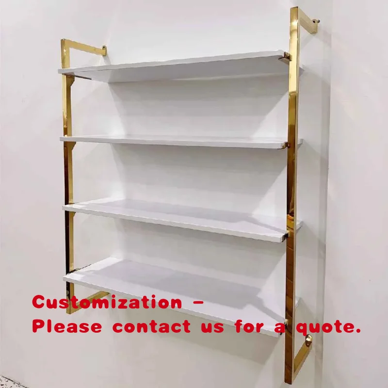 custom.High-grade Stainless Steel Gold Metal Wallmounted Shoe Shelf Shoes Display Holder Stand Shoes Shop
custom.High-grade Stainless Steel Gold Metal Wallmounted Shoe Shelf Shoes Display Holder Stand Shoes Shop