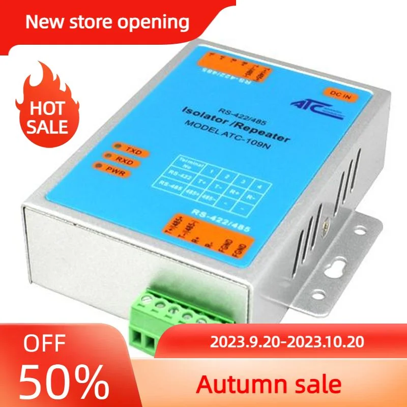 Industrial Class Wall-mounted RS-485/422 Photoelectric Isolation Data Repeater ATC-109N Relay Signal Enhancement Receiver
Industrial Class Wall-mounted RS-485/422 Photoelectric Isolation Data Repeater ATC-109N Relay Signal Enhancement Receiver