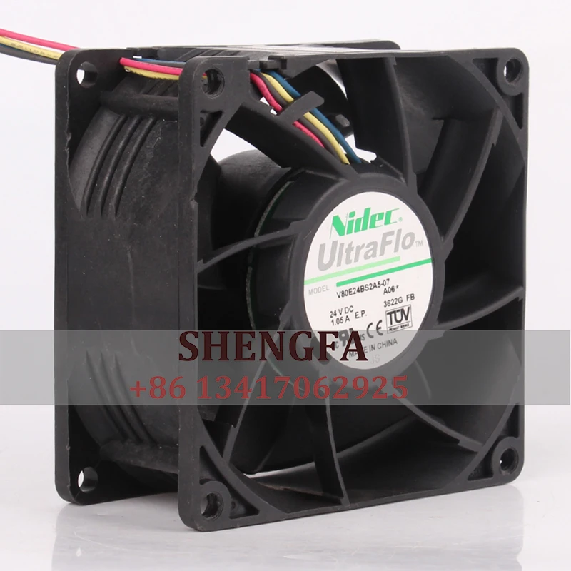 NIDEC V80E24BS2A5-07 A06 DC24V 1.05A 8CM 4-проводной вентилятор с регулируемой частотой для принудительного охлаждения 80*80*38 мм
NIDEC V80E24BS2A5-07 A06 DC24V 1.05A 8CM 4-проводной вентилятор с регулируемой частотой для принудительного охлаждения 80*80*38 мм