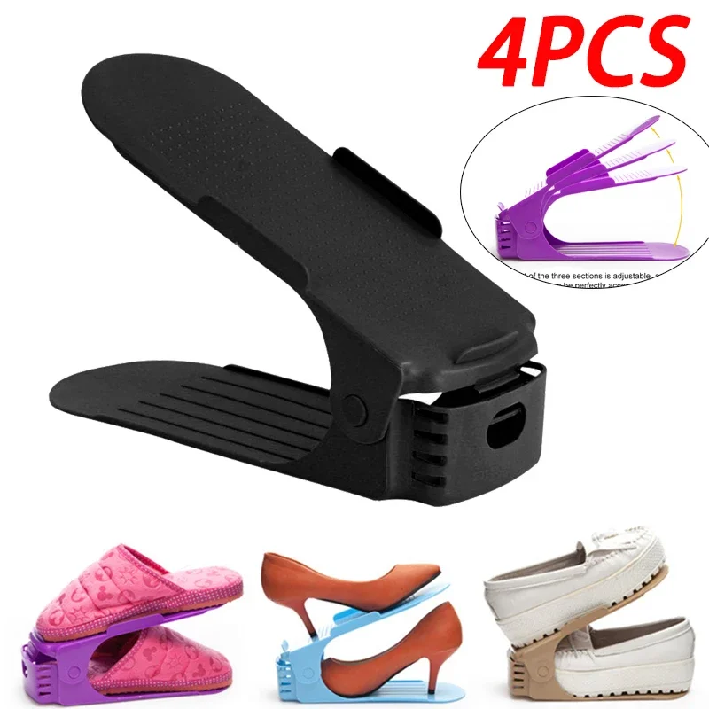 1-4Pcs Shoe Slots Organizer, Adjustable Shoe Support Rack, Double Layer Stack Shoe Holder, Shoe Stacker For Closet Organization
1-4Pcs Shoe Slots Organizer, Adjustable Shoe Support Rack, Double Layer Stack Shoe Holder, Shoe Stacker For Closet Organization