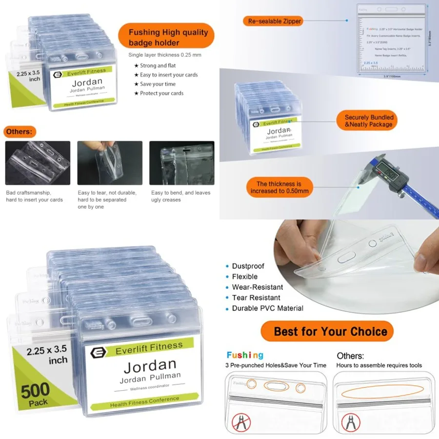 0 Pcs Clear Plastic Horizontal Name Tag Badge ID Card Holders
0 Pcs Clear Plastic Horizontal Name Tag Badge ID Card Holders