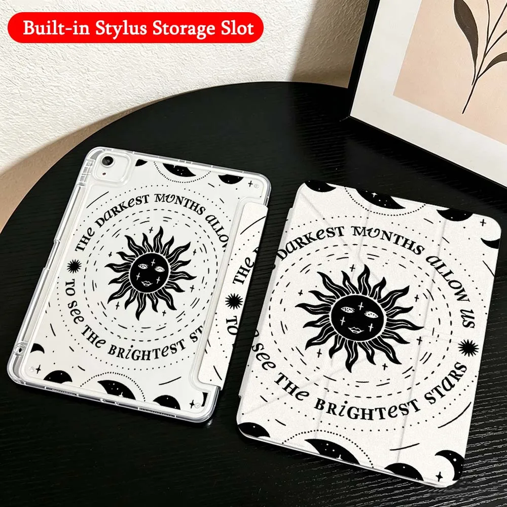 Cartoon Sun Moon Pattern For iPad Mini Pro Air 5 6 7 8 9 10th 11th 11 9.7 10.9 13 inch Transparent Y-Shaped Folding Tablet Case
Cartoon Sun Moon Pattern For iPad Mini Pro Air 5 6 7 8 9 10th 11th 11 9.7 10.9 13 inch Transparent Y-Shaped Folding Tablet Case