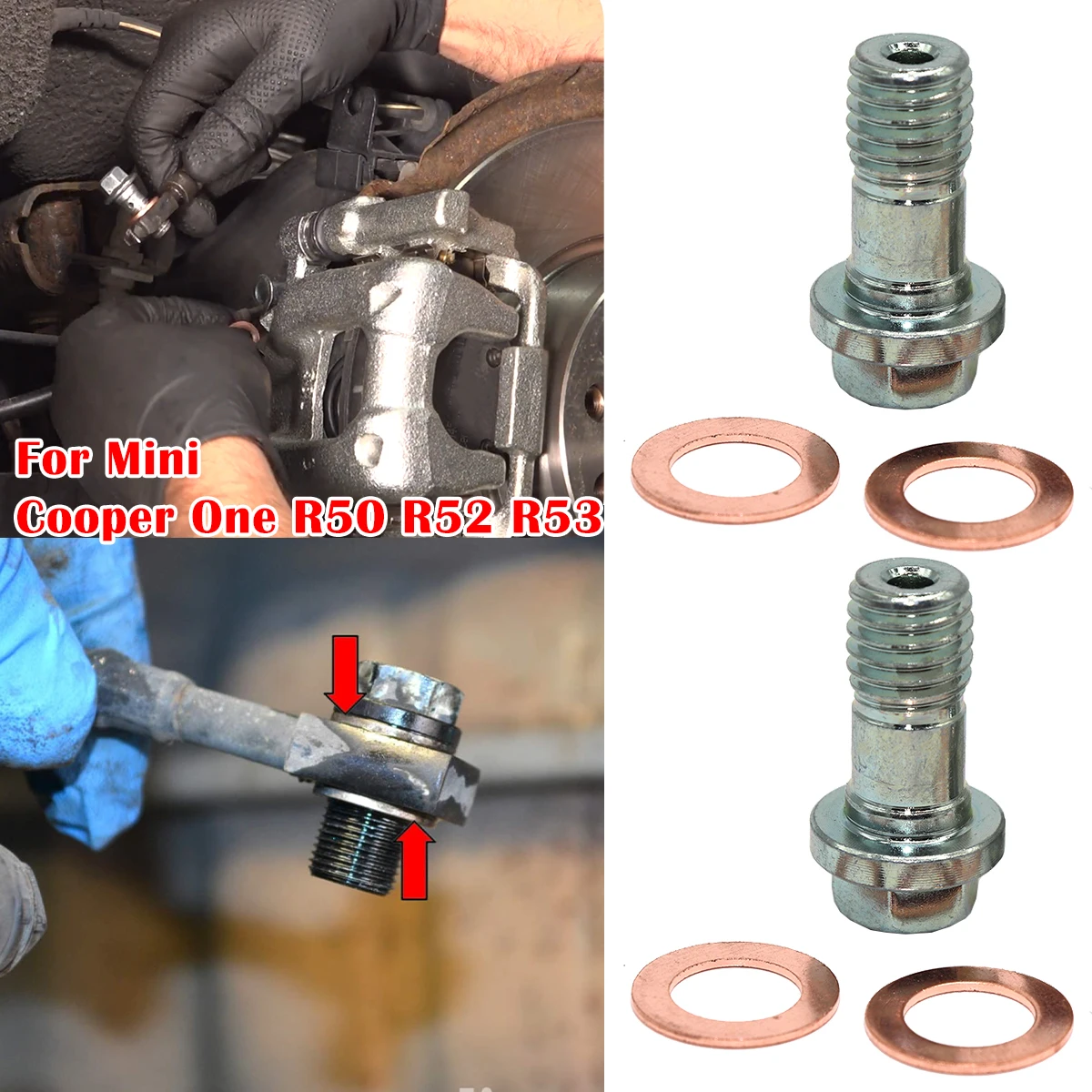 For Mini Cooper One R50 R52 R53 Vauxhall Combo Caliper Hose Lines Banjo Fittings Bolts Sealing Crush Washers Front Left Right
For Mini Cooper One R50 R52 R53 Vauxhall Combo Caliper Hose Lines Banjo Fittings Bolts Sealing Crush Washers Front Left Right