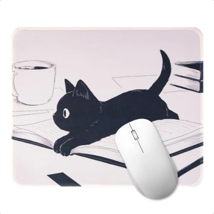 Mouse Pad Cute Black Cat Mousepad Rec Pads for Wirel Mouse Desk Accories10X8 Mousepad with NonSlip Rubber Base Stitched Edge Mo
Mouse Pad Cute Black Cat Mousepad Rec Pads for Wirel Mouse Desk Accories10X8 Mousepad with NonSlip Rubber Base Stitched Edge Mo
