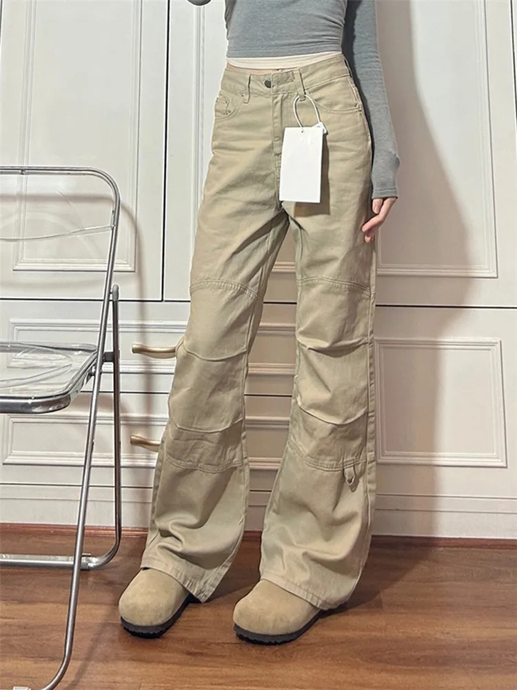 American Retro Khaki Workwear Jeans Women's Spring Autumn Tall Extended Loose Slimming Floor-Length Pants High Street
American Retro Khaki Workwear Jeans Women's Spring Autumn Tall Extended Loose Slimming Floor-Length Pants High Street